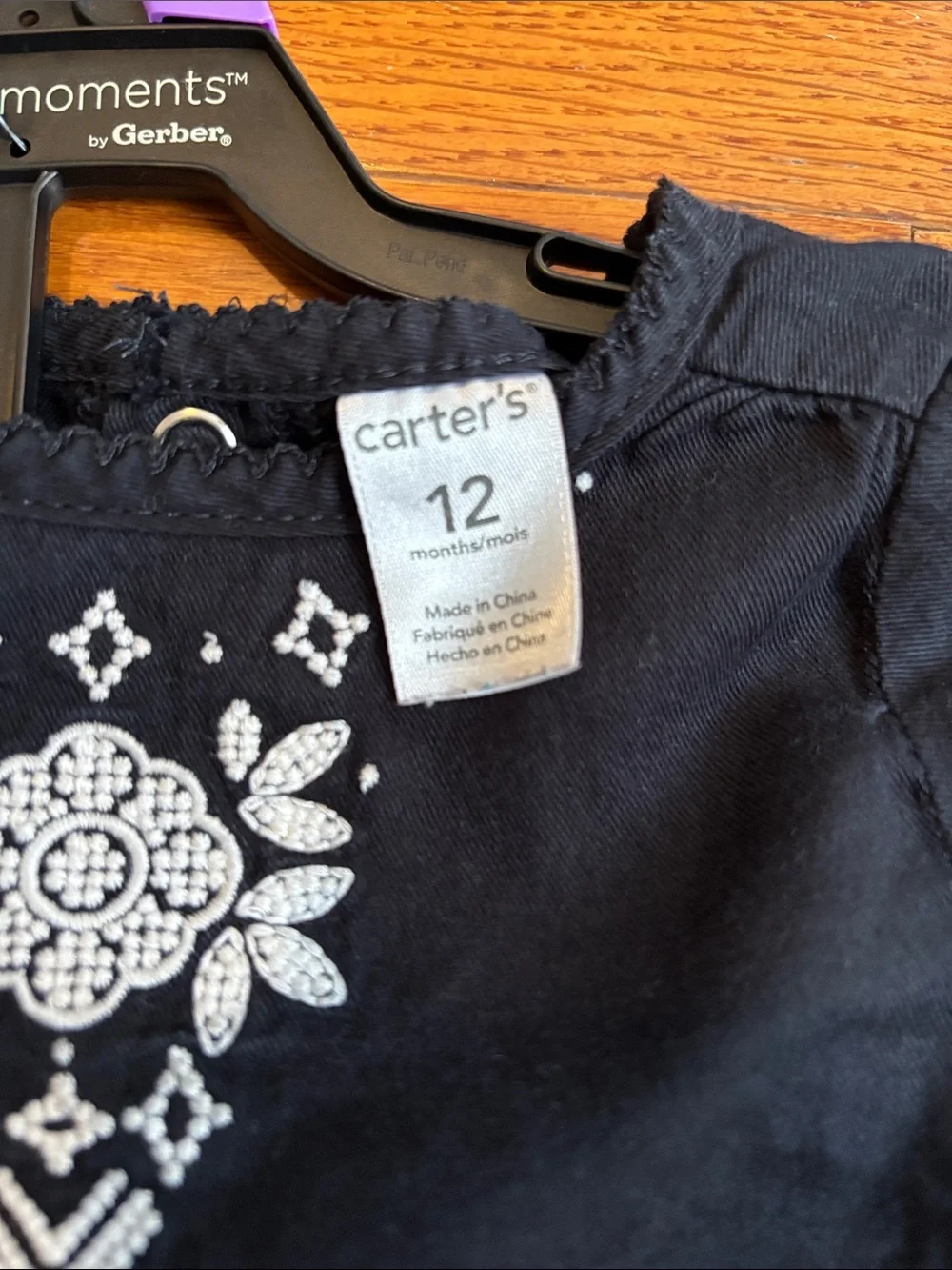 Toddler Navy Floral Embroidered Long-Sleeve Top by Modern Moments
